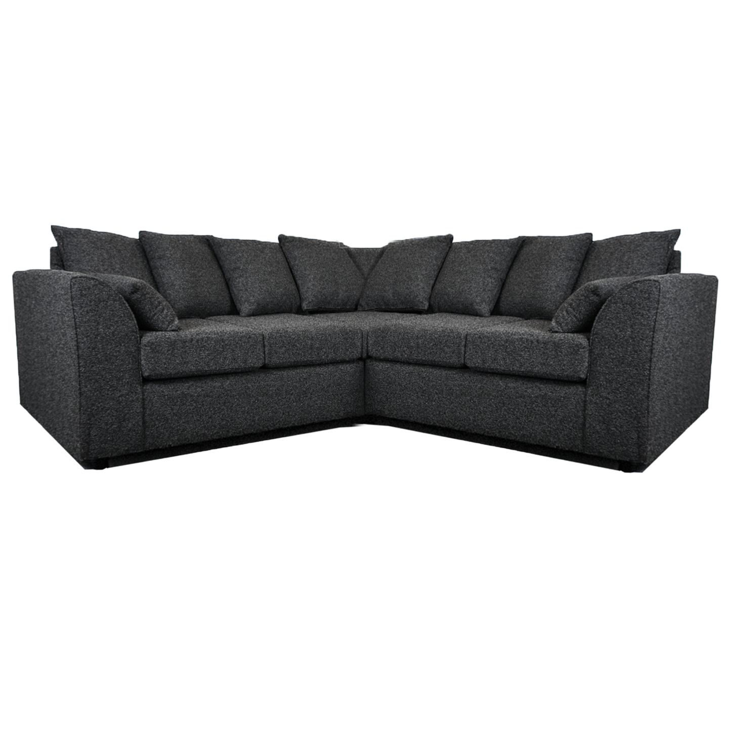 Paris Boucle Charcoal Fabric 5 Seater Corner Sofa