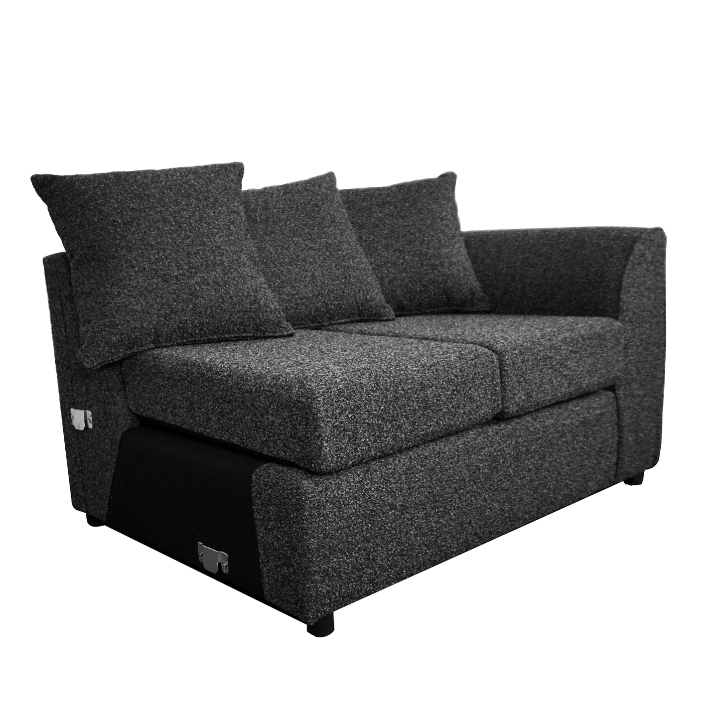 Paris Boucle Charcoal Fabric 5 Seater Corner Sofa