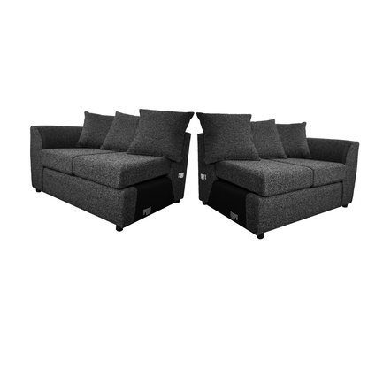 Paris Boucle Charcoal Fabric 4 Seater Sofa