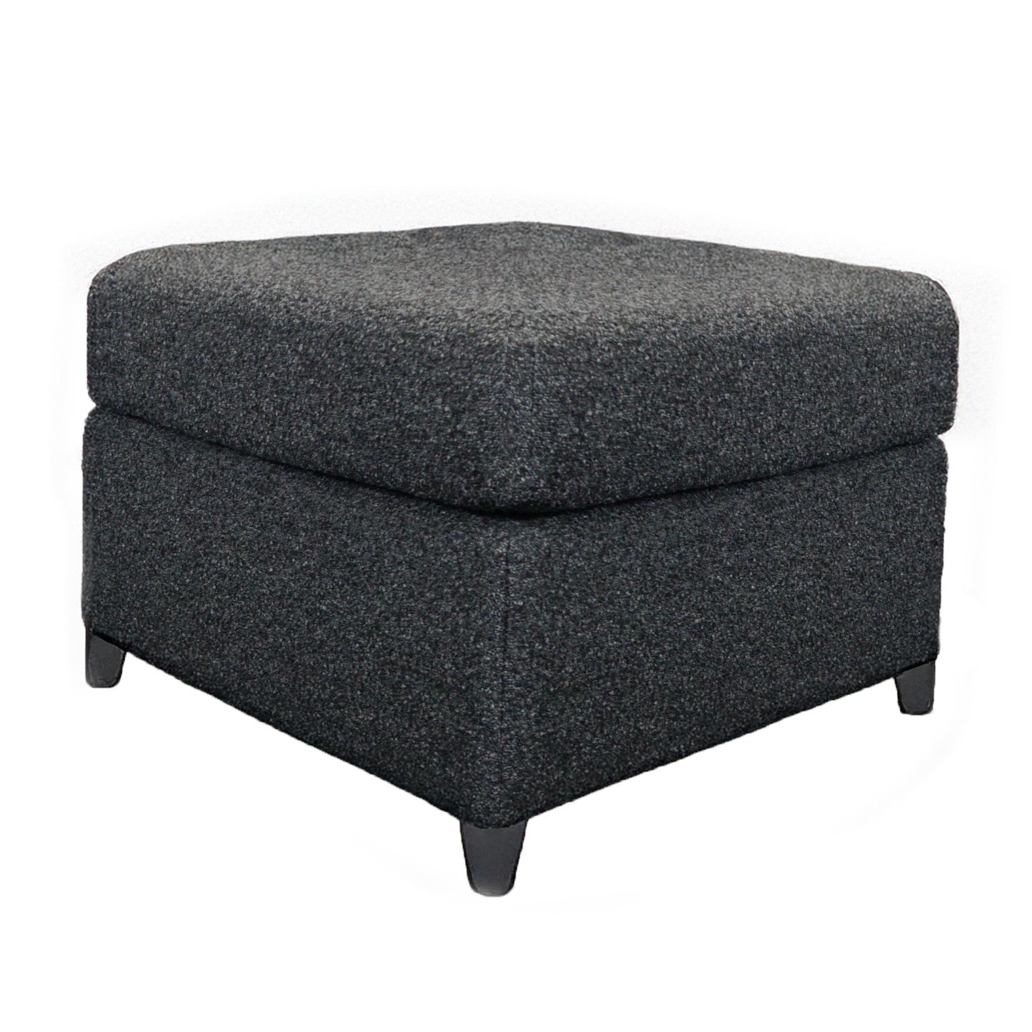 Paris Boucle Fabric Charcoal Footstool