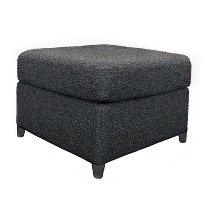 Paris Boucle Fabric Charcoal Footstool
