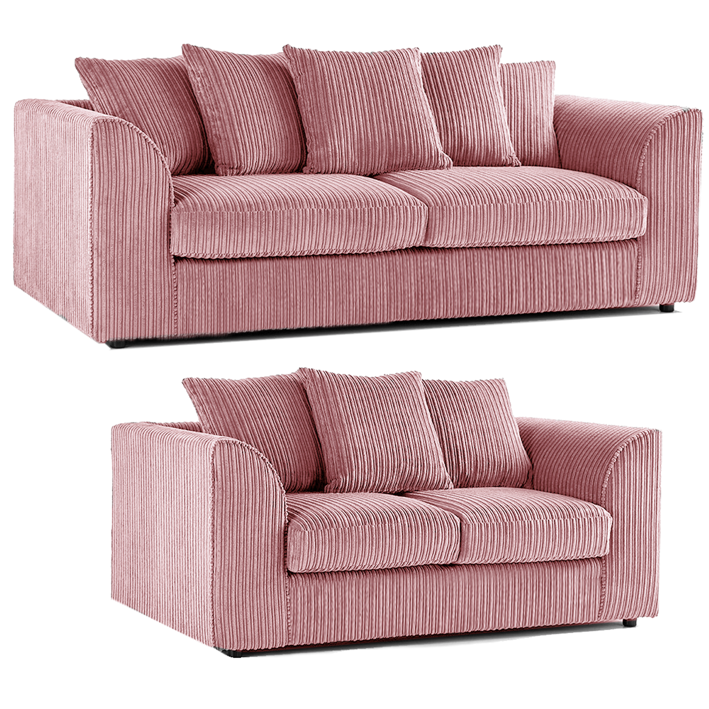 Luxor Full Jumbo 3 + 2 Seater Sofa Set - Scatter Back