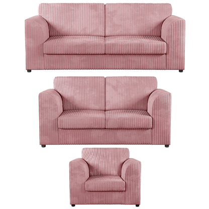 Luxor Full Jumbo Cord 3 Piece Suite - Full Back