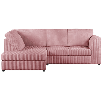 Luxor Cord Fabric 4 Seater Corner Sofa Full Back