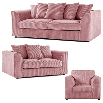 Luxor Full Jumbo Cord 3 Piece Suite - Scatter Back