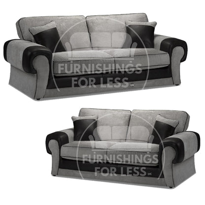 Portland Mixed Fabric Sofa Suite