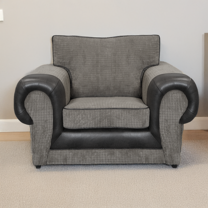 Portland Mixed Fabric Armchair