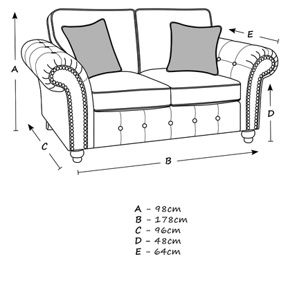 Oakland Marble Leather Sofa Suite - 3