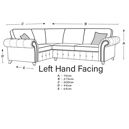 Oakland Marble Leather 4 Seater Corner Sofa - 3