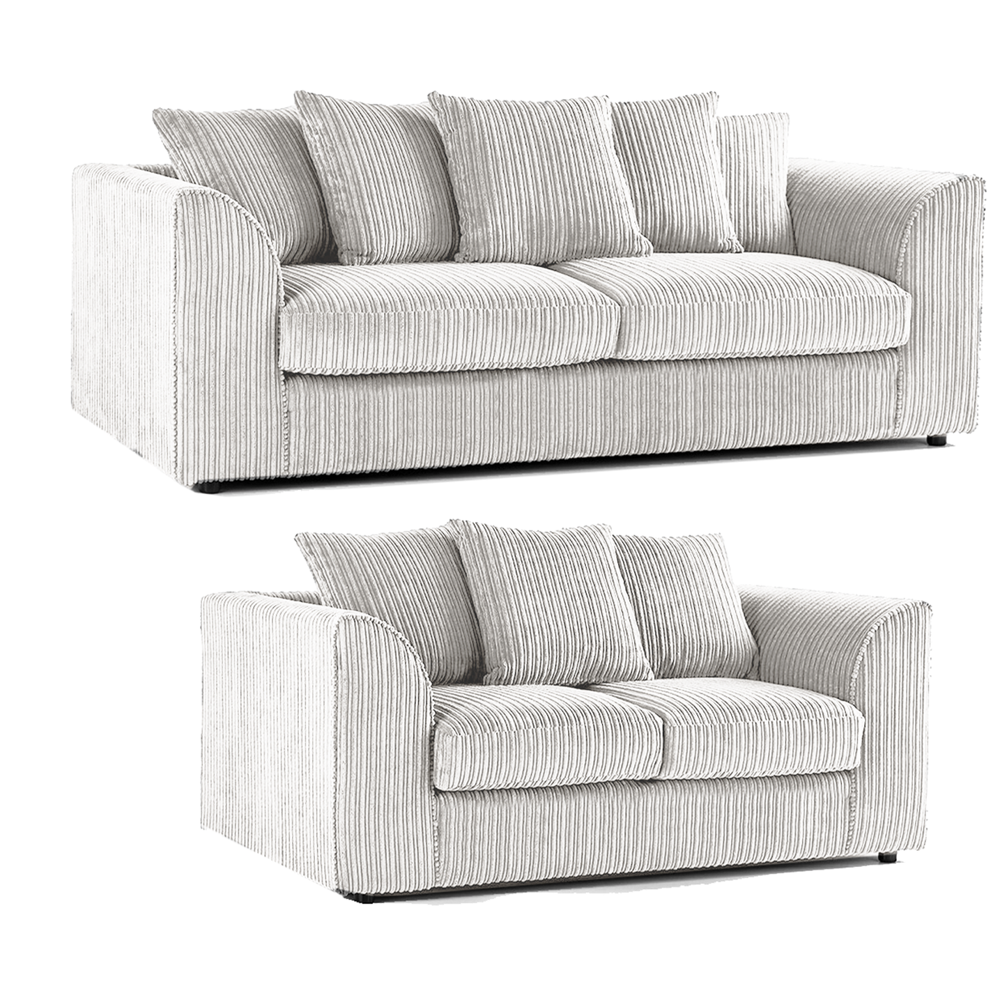Luxor Full Jumbo 3 + 2 Seater Sofa Set - Scatter Back