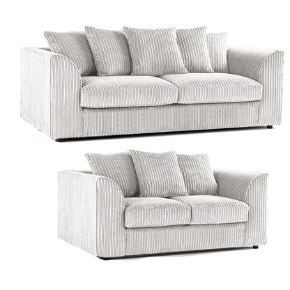 Luxor Full Jumbo 3 + 2 Seater Sofa Set - Scatter Back
