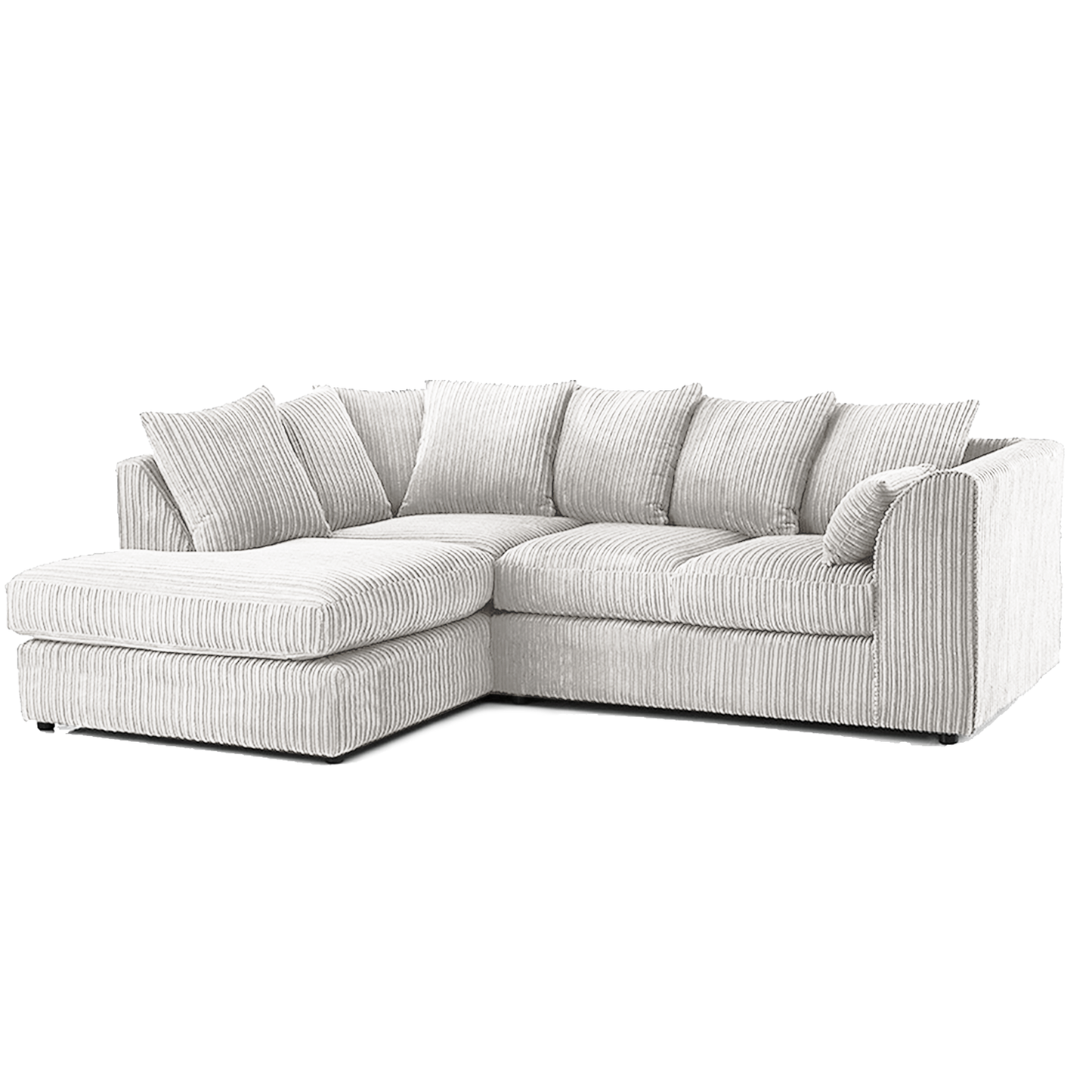 Luxor Cord Fabric 4 Seater Corner Sofa Scatter Back