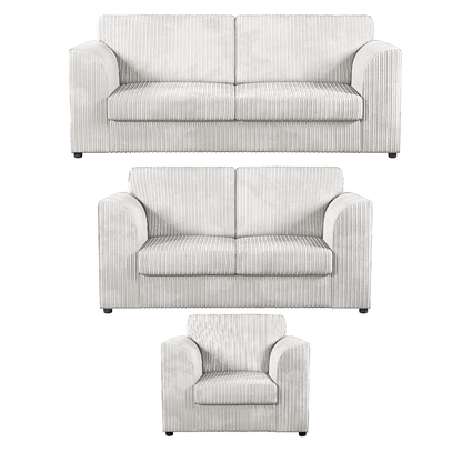 Luxor Full Jumbo Cord 3 Piece Suite - Full Back