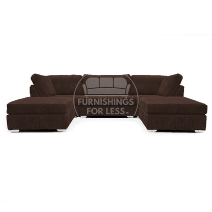 Bishop U-Shaped Fullback Jumbo Cord Sofa