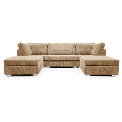 Bishop U-Shaped Fullback Jumbo Cord Sofa