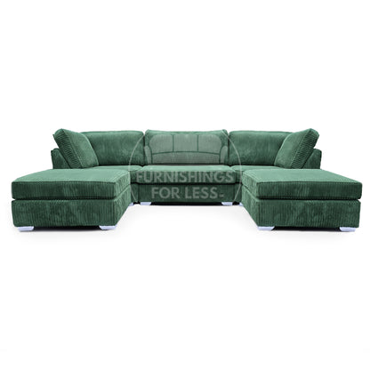 Bishop U-Shaped Fullback Jumbo Cord Sofa