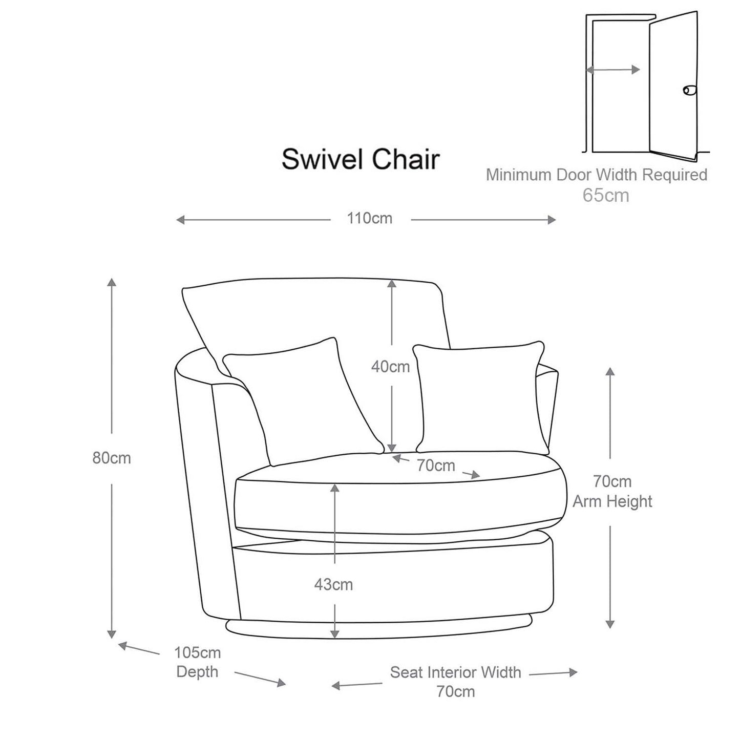Luxor / Ferguson / Delta Cord Swivel Chair