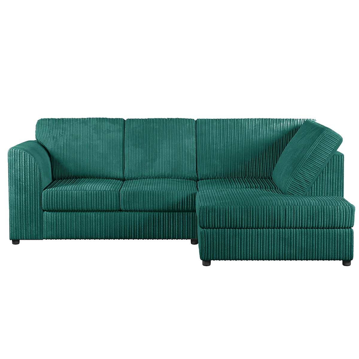 Luxor Cord Fabric 4 Seater Corner Sofa Full Back