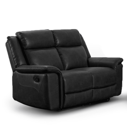 Toronto Reclining Leather-Like Sofa Suite Black or Grey - 3