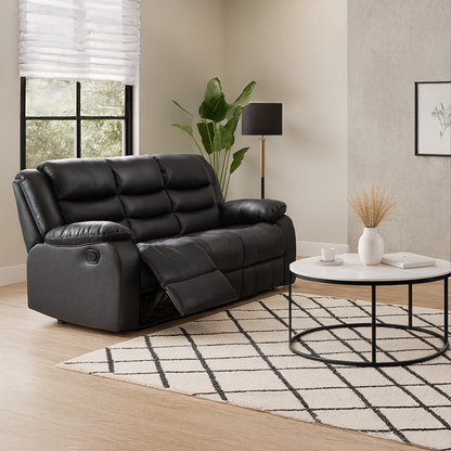 Venice Leather Reclining 3 Seater Sofa