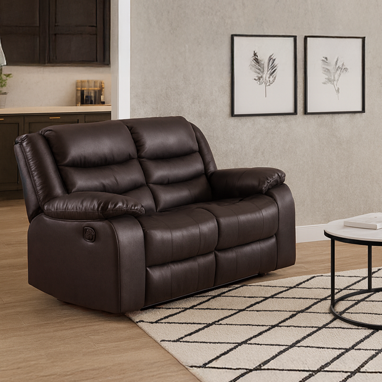 Venice Leather Reclining 2 Seater Sofa