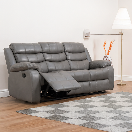 Venlo Leather Reclining 3 Seater Sofa