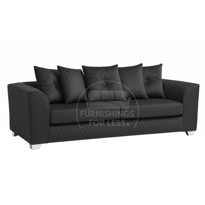 Victoria Plush Velvet 3 Seater Sofa