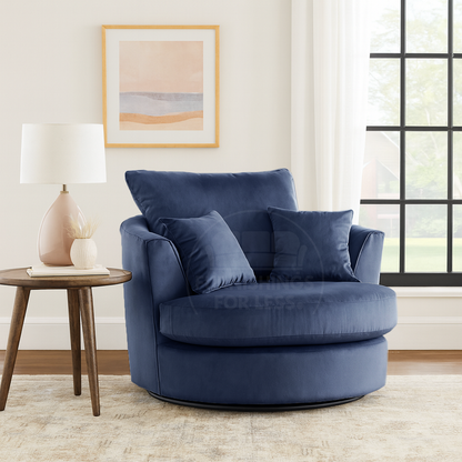 Victoria Plush Velvet Swivel Chair