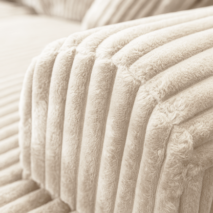 Vinci Soft Chunky Jumbo Cord 4 Seater Corner Sofa