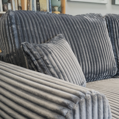 Vinci Soft Chunky Jumbo Cord 4 Seater Corner Sofa