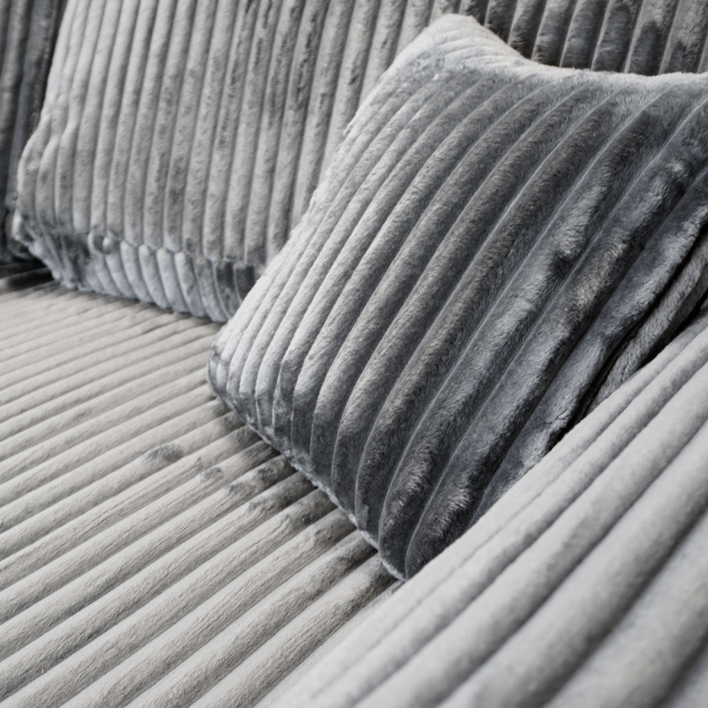 Vinci Soft Chunky Jumbo Cord 4 Seater Corner Sofa