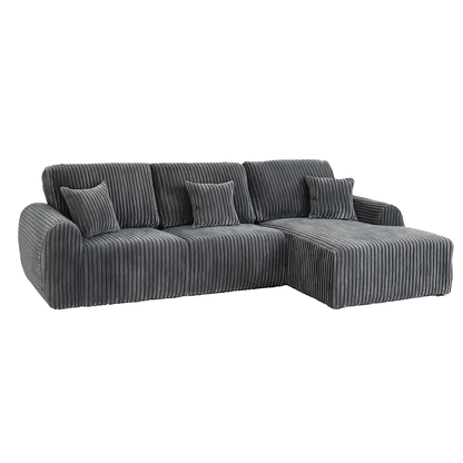 Vinci Soft Chunky Jumbo Cord 4 Seater Corner Sofa