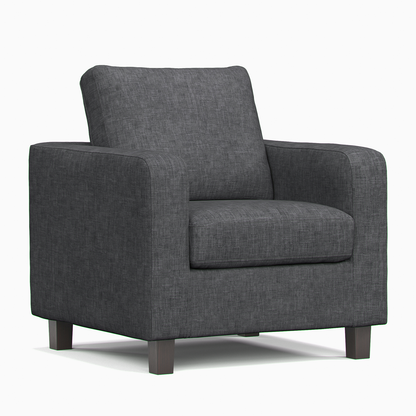 York Grey Turin Fabric Single Armchair