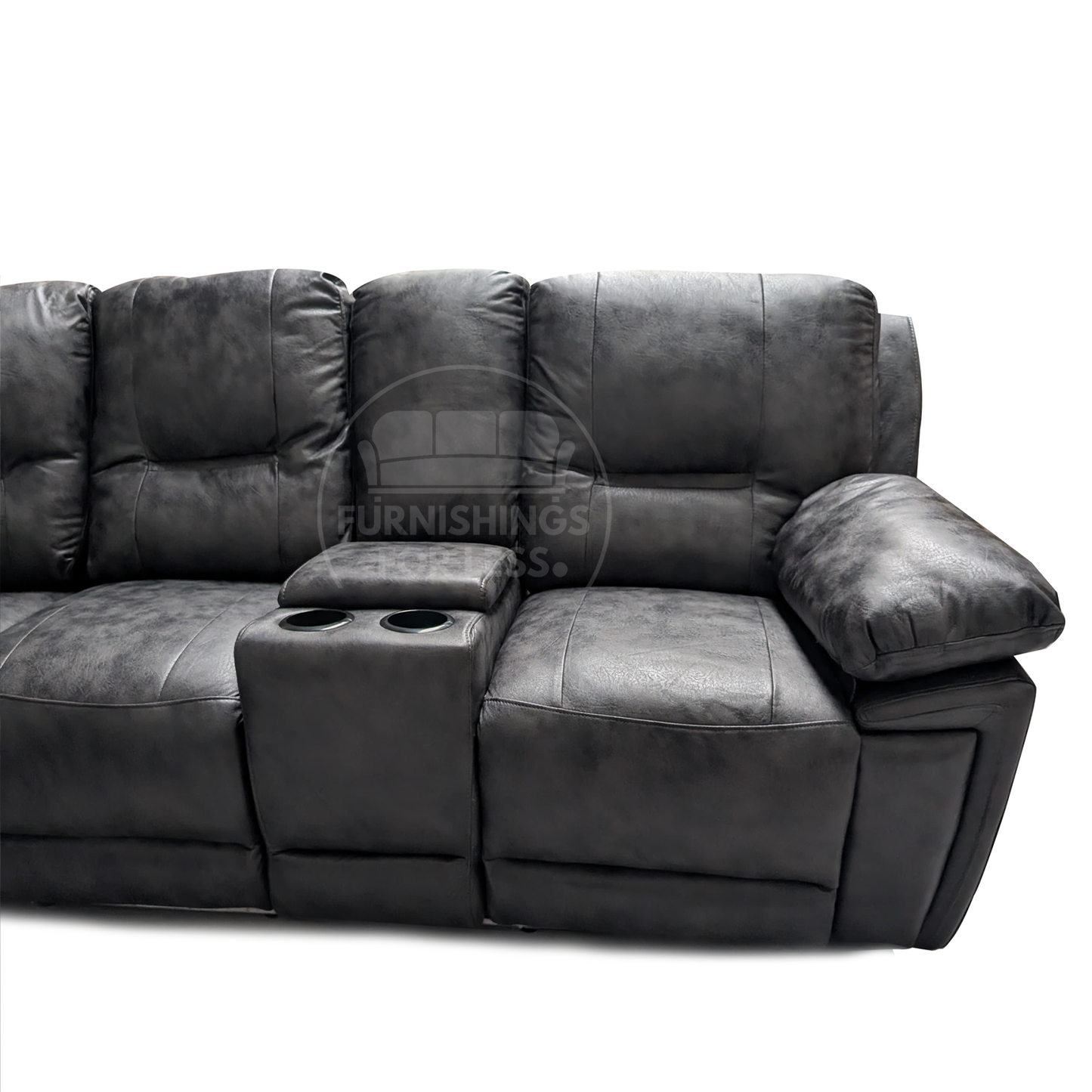Zara Electric L Shaped 5 Seater Grey Reclining Corner Sofa