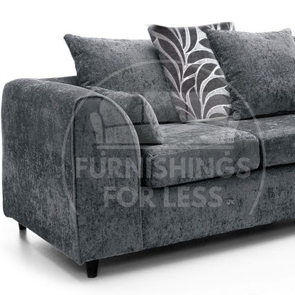 Zink Chenille Fabric Corner Sofa - 5