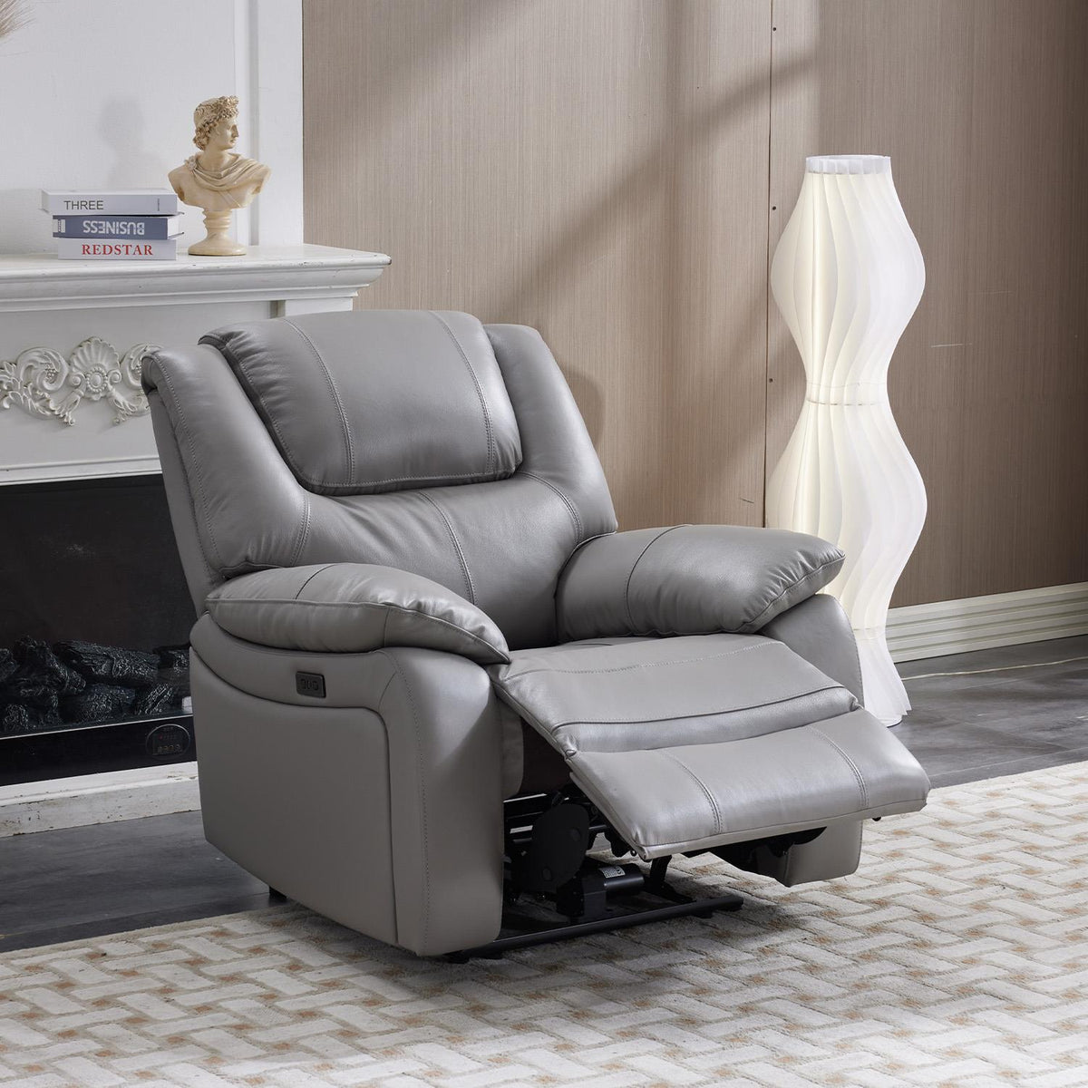 Knowle Electric Power Reclining Armchair Single Seater  Pisa Grey
