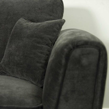 Ascot Large 3 Seater Sofa Chenille Fabric Beige or Charcoal