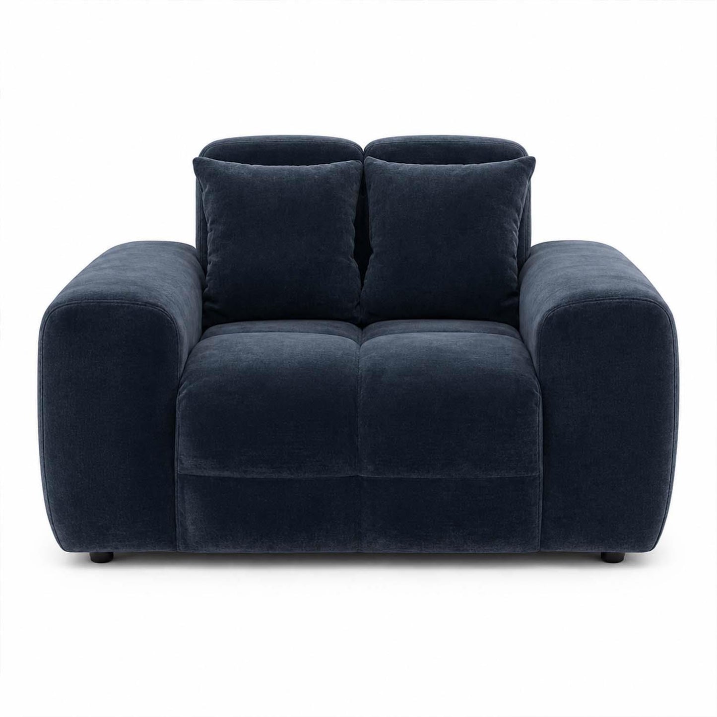 Jenson Plush Velvet Armchair with Deep Seat & Thick Boxed Arms