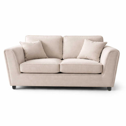 Ascot 3 + 2 Seater Sofa Set Chenille Fabric Beige Charcoal