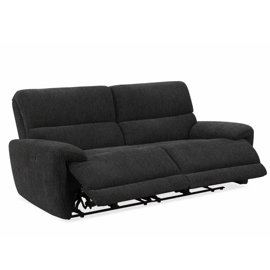 Carla Electric Reclining 3 Seater Sofa Midnight Black USB Charging