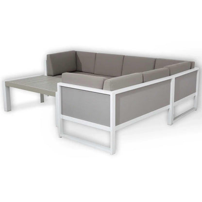 Aluminium Garden Corner Sofa Set 6 Seater with Coffee Table