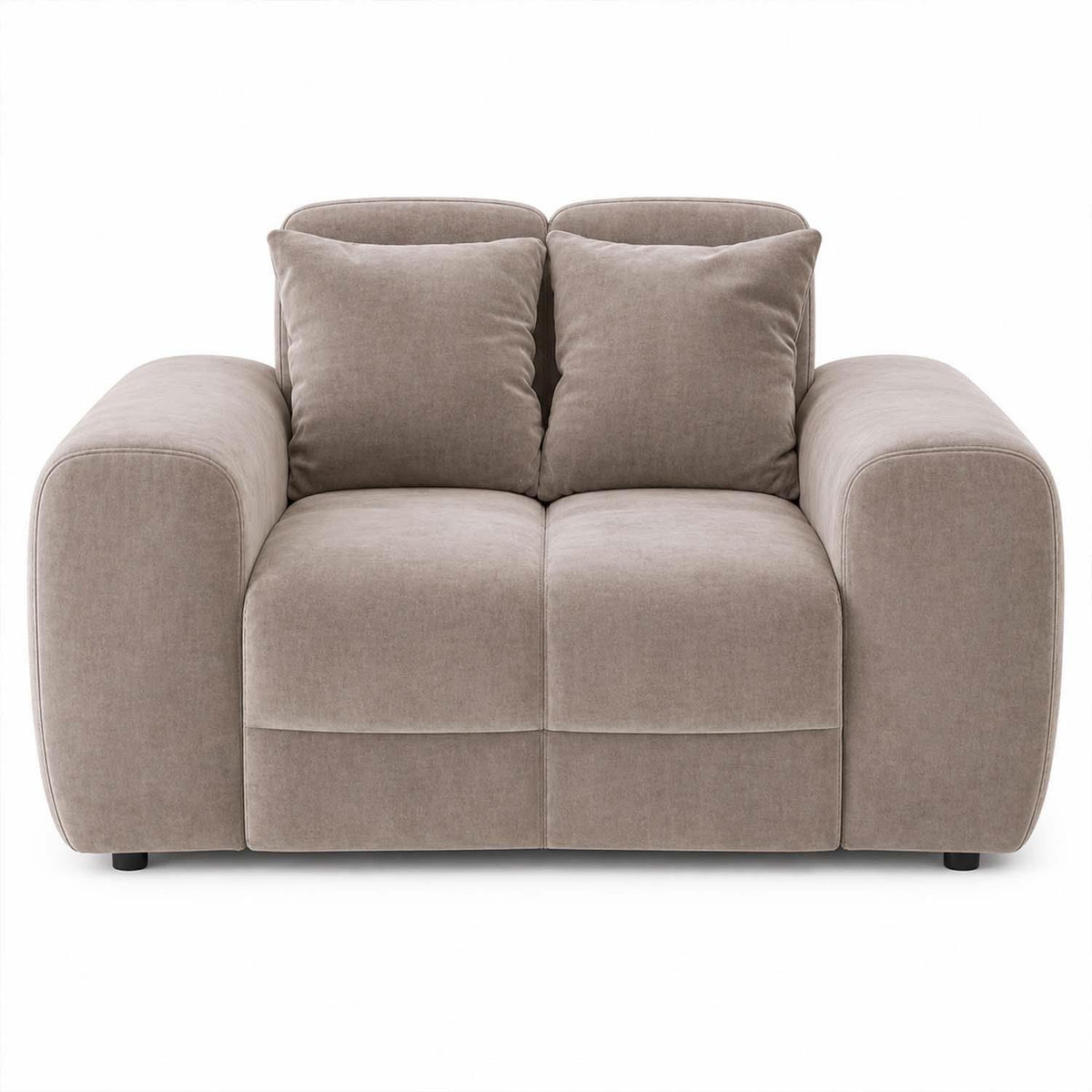 Jenson Plush Velvet Armchair with Deep Seat & Thick Boxed Arms