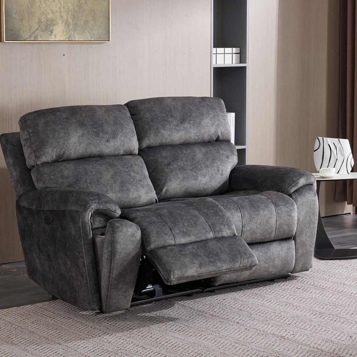 Valtos 2 Seater Electric Reclining Sofa Truffle or Grey