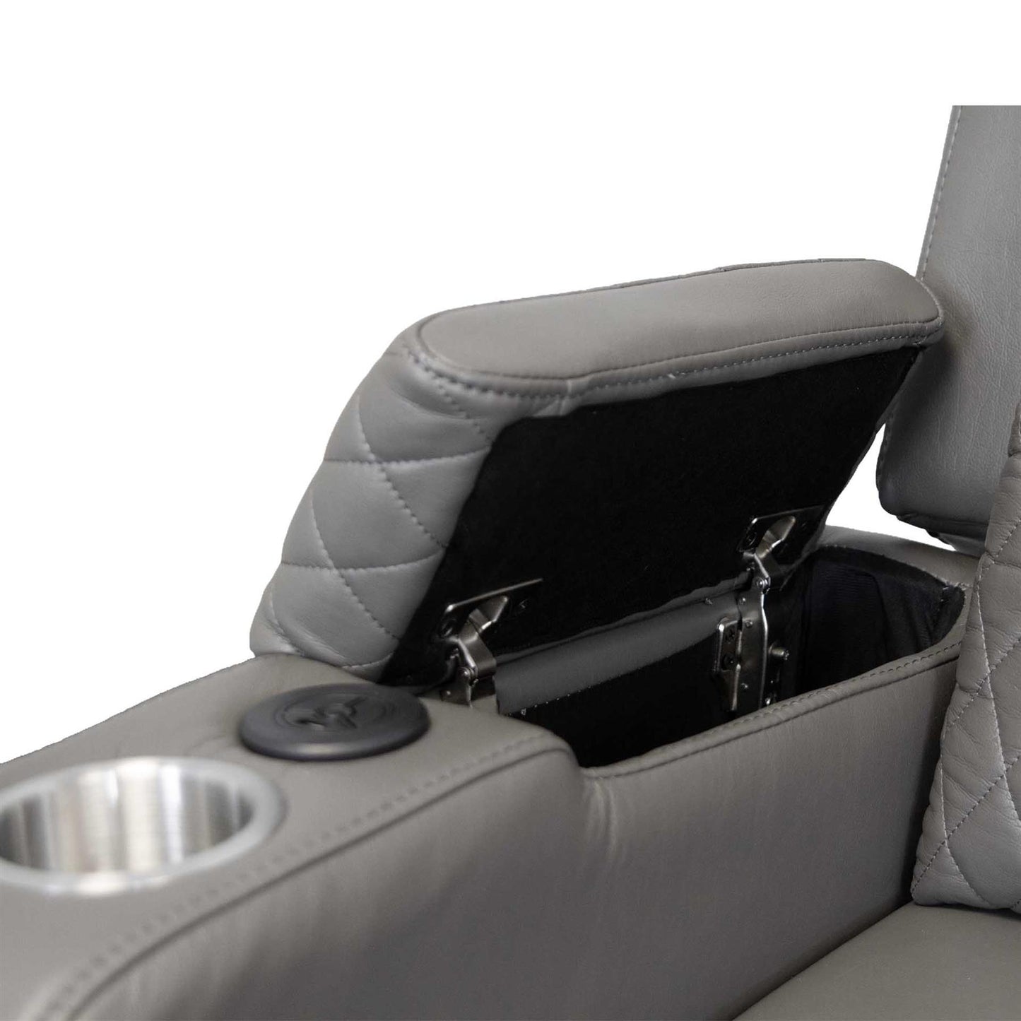 Felix Black or Grey Leather Electric Reclining Sofa Suite USB Cup Holder