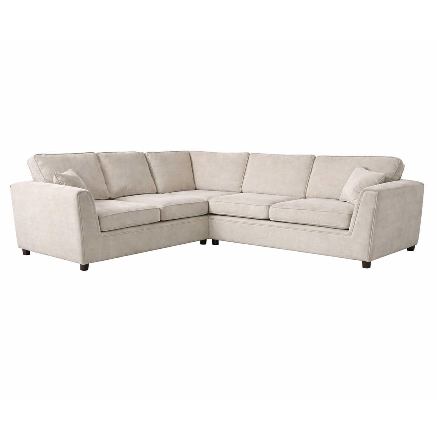 Ascot 5 Seater Corner Sofa Chenille Fabric Beige or Charcoal