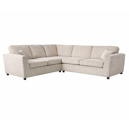 Ascot 5 Seater Corner Sofa Chenille Fabric Beige or Charcoal