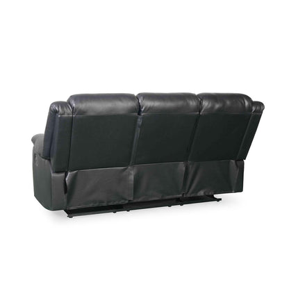 Cortland Leather Look 3 + 2 Sofa Suite Manual Reclining Black or Brown