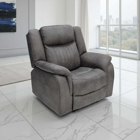 Lennox Grey Tech Fabric Armchair with USB & USB-C Charging
