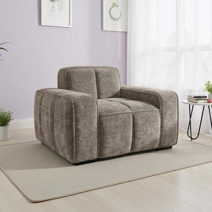 Preston 3 2 1 Sofa Suite Woven Fabric 3 Piece Set Beige Grey Olive