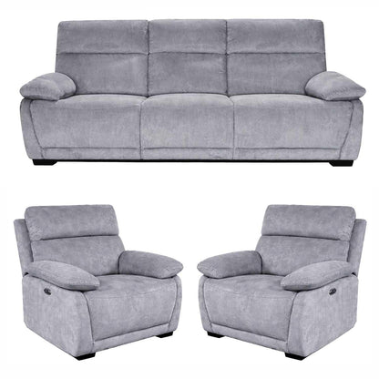 Piccadilly Electric Recliner Sofa Fabric USB 3 + 1 + 1